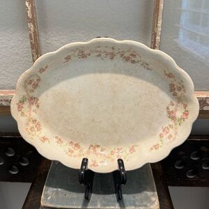 Antique Florence Ironstone Transferware Serving Platter - Made in Italy